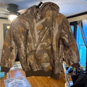 Comfort Colors Youth Camo Hoodie in Brown, Tan & Yellow